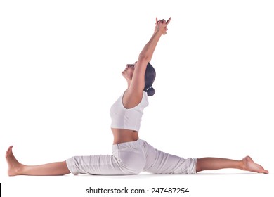 Woman Practicing Yoga Doing Monkey Pose Stock Photo 247487254 ...