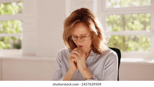 Woman Praying. God Seeking Prayer At Home - Powered by Shutterstock