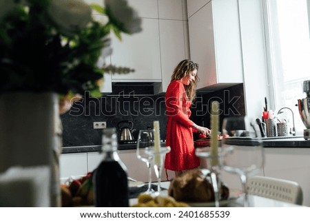 woman preparing food in the kitchen