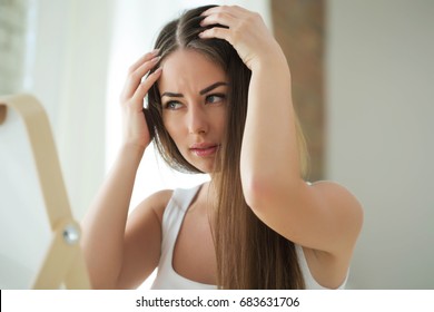 Woman With Problem Hair