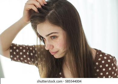 Woman With Problematic Hair 