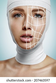 woman in a process of surgery scanning 