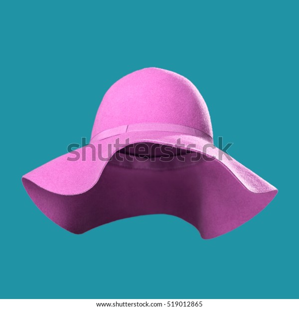 purple felt hat