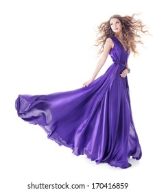 girl in purple dress