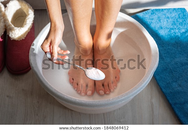 woman-put-spoon-baking-soda-bath-stock-photo-edit-now-1848069412