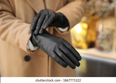 women with gloves