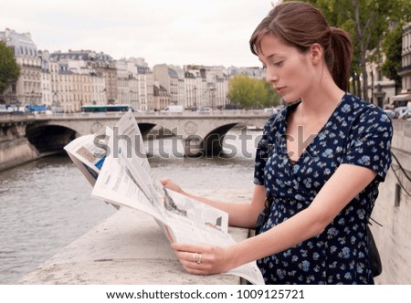 Similar – Image, Stock Photo Paris bridge Lifestyle