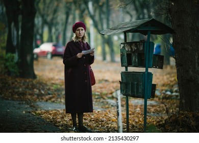 A Woman Received A Tragic Letter. Eastern Europe.