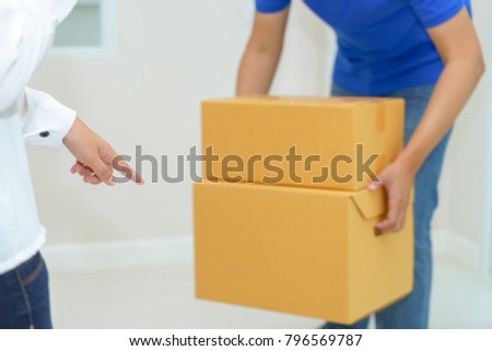 Similar – Image, Stock Photo put down Woman
