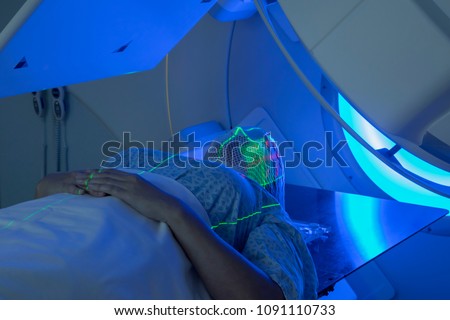 Woman receiving Radiation Therapy for Cancer Treatment