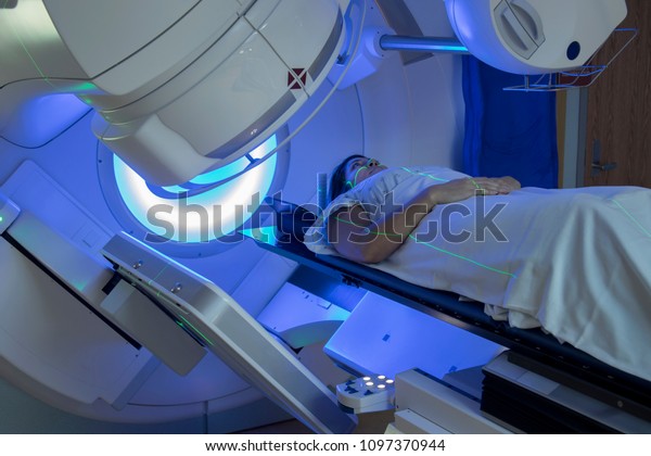 Woman Receiving Radiation Therapy Treatments for\
Breast Cancer