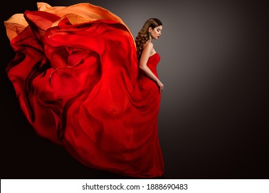 Woman Flying Dress Elegant Fashion Model Stock Photo (Edit Now) 1011794227