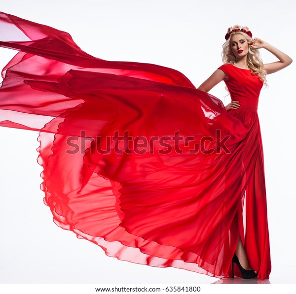 red dress with white