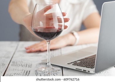 Woman Refuses To Drink A Wine