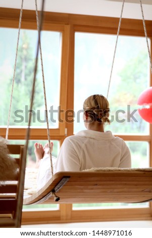 woman relaxing in a beauty spa