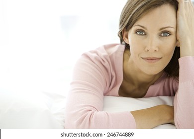 woman relaxing at home