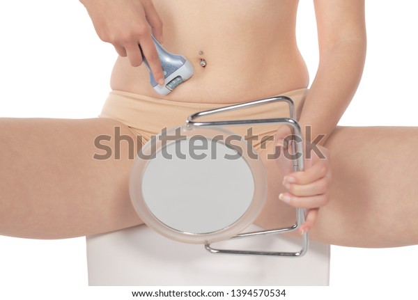 Woman Remove Her Pubic Hair Electric Stock Photo Edit Now 1394570534