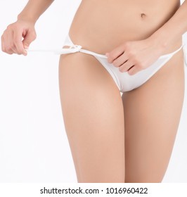 Woman Removing Their Underwear Stock Photo Edit Now 1016960422