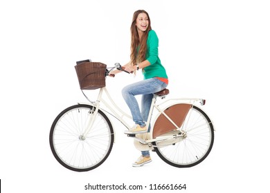 Woman Riding A Bike