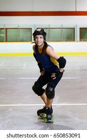 Woman Roller Derby T Stop Move