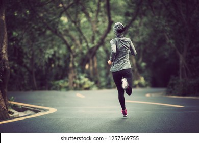 Woman Running At Winter Park Road