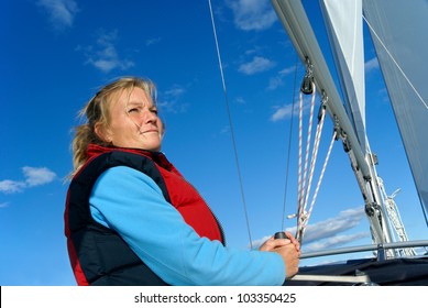 Woman sailing