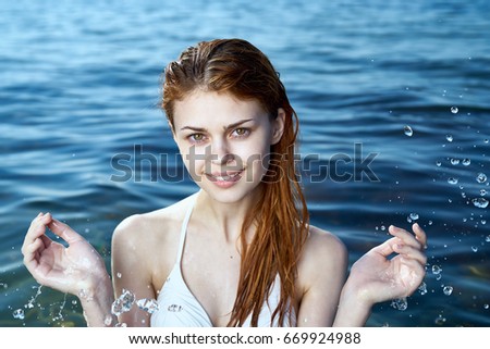 Woman in the sea                               