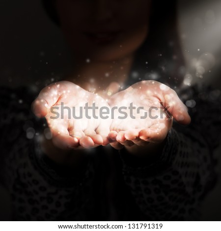 Woman sharing her warmth