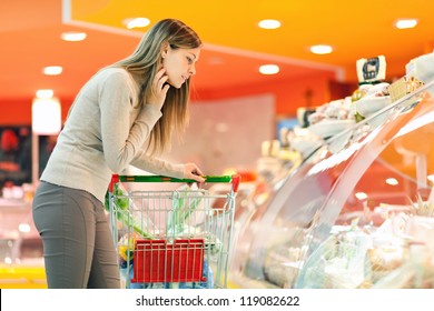 Woman Shopping At The Supermarket