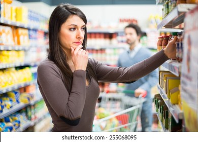 Woman Shopping In A Supermarket