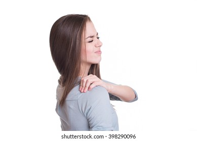 Woman With Shoulder Pain 