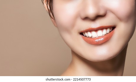 Woman Showing Bright White Teeth