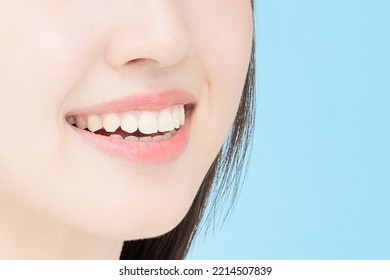 Woman Showing Bright White Teeth