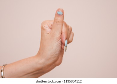 Woman Shows Broken Nail