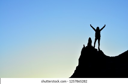 Young Man On Top Mountain Feeling Stock Photo (Edit Now) 1904343556