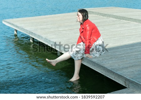 Similar – Image, Stock Photo pier Sea bridge Beach