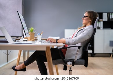 Woman Sitting Bad Posture Working On Stock Photo 2043167909 | Shutterstock