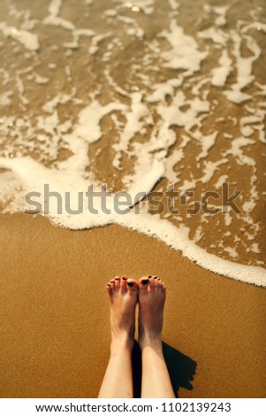 Similar – Image, Stock Photo differ:ent Ocean Lake Feet