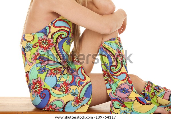 Woman Sitting Her Hippie Clothing She Stock Photo Edit Now 189764117