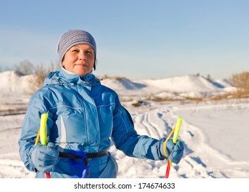 Woman Skiing