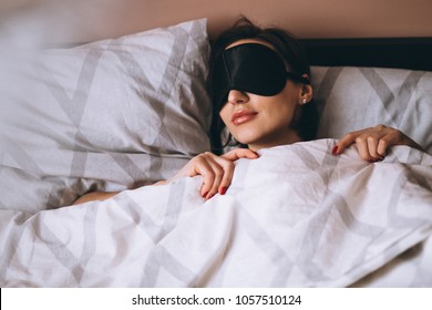 Woman With Sleeping Mask