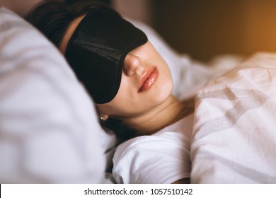 Woman With Sleeping Mask