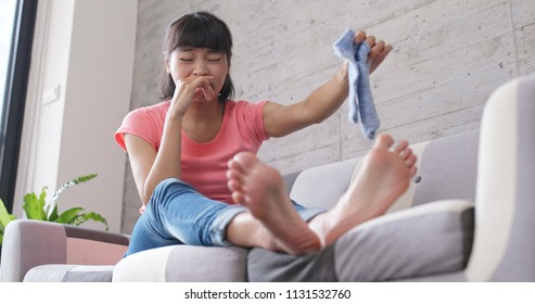 Woman With Smelly Feet