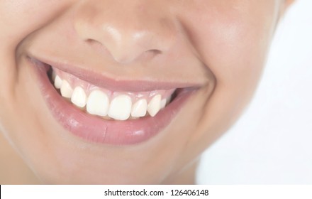 Woman smile and teeth