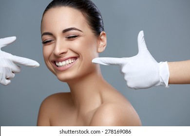 Woman Smile. Teeth Whitening. Dental Care.