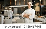 Woman, sous chef and portrait in kitchen or restaurant, happy and smile in food business with confidence. Culinary skills, hospitality industry and professional gastronomy, cook and service staff