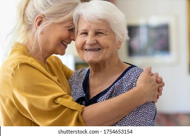 Woman spending time with her elderly mother
