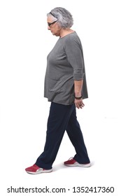  Woman With Sportsweare  Walking On White Background