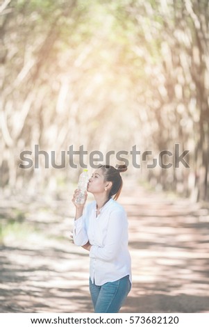 Woman standing in the park