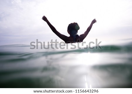 Similar – Image, Stock Photo breakwater Lifestyle Joy